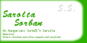 sarolta sorban business card